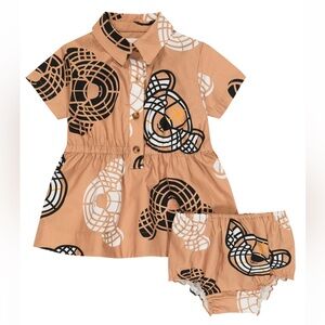 Burberry Baby Beige Thomas Bear Dress & Bloomers